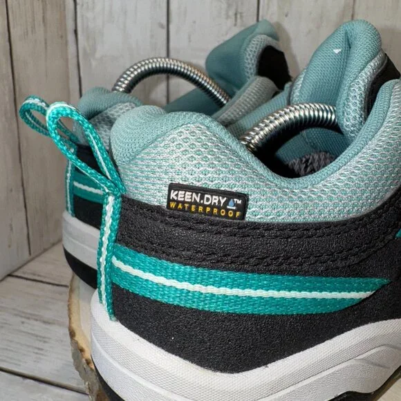 Keen Youth Targhee 1019830 Gray Teal Waterproof Leather Hiking Shoes Size 5 - Picture 3 of 8